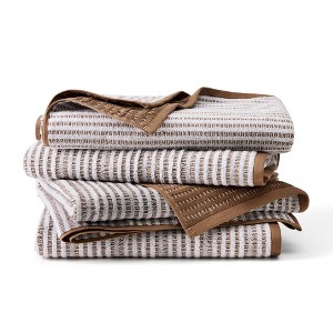 TOWN & COUNTRY PLAY 4-Piece Striped Reversible Terry Brights Bath Towel Set - 1 of 4