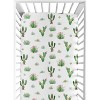 Sweet Jojo Designs Girl Fitted Crib Sheets Set Cactus Floral Pink and Green 2pc - 2 of 4