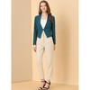 INSPIRE CHIC Women's Collarless Work Office Long Sleeve Cropped Blazers - 3 of 4