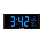 AcuRite 14.5" Digital Clock with Indoor Temperature Blue