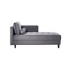 Velvet Chaise Lounge, Mid-Century Modern Design Chaise Sofa With Sturdy Metal Legs, Versatile Sleeper Sofa - 3 of 4