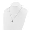 Chisel Stainless Steel Polished with Blue and White Cubic Zirconia Evil Eye Pendant on an 18" Plus a 2" Extension Cable Chain Necklace - 4 of 4