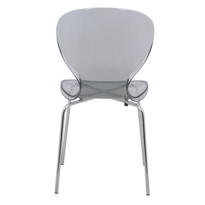 Modern Transparent Black Acrylic Dining Side Chair