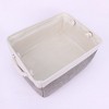 Unique Bargains Fabric Collapsible Storage Organizer Basket with Handles - 3 of 4