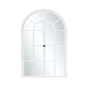 Dovelina Arched Wood Frame Window Pattern Decorative Wall Mirror - 1 of 4