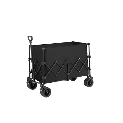 SKRAN 220lbs Load-Bearing,Collapsible Foldable Beach Wagon Carts, Heavy Duty 300L with Big All-Terrain Beach Wheels & Drink Holders