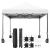 10x10 Ft Pop Up Gazebo Canopy Tent,Portable & Lightweight Folding Design Coated UV Block Top Pop Up Shade for Beach, Camping, Weddings, Parties - 3 of 4