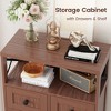 Farmhouse Storage Cabinet with Drawers and Adjustable Shelves, Freestanding Kitchen Pantry Storage Cabinet - 4 of 4