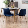 NicBex Set of 2 Dining Chair Modern Upholstered Velvet Fabric Kitchen Side Chair with Metal Legs for Kitchen,Dining Room - 2 of 4