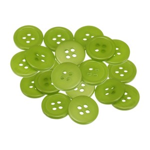 Unique Bargains Sewing Resin Round Flat 4-Hole Replacement Craft Buttons 20 Pcs - 1 of 4