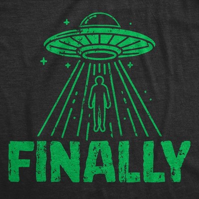Мужские футболки Crazy Dog T-Shirts, Inc. Mens Funny T Shirts Finally Sarcastic Alien UFO Graphic Novelty Tee for Men - Crazy Dog Men's T Shirt With Sarcastic Sayings Black XL — фото 2