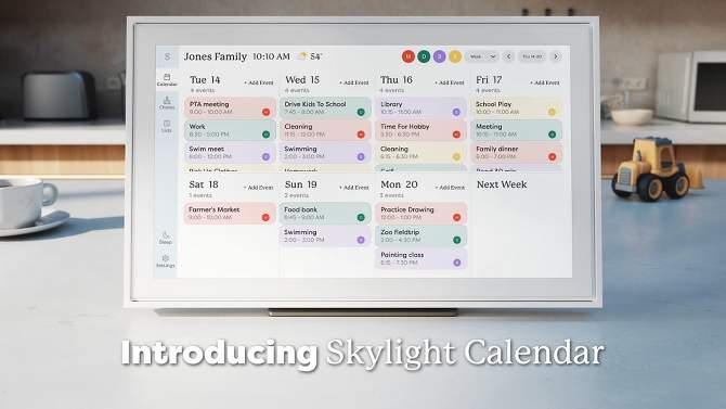 Skylight  15&#34; Touchscreen Smart Calendar - White, 2 of 11, play video