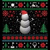 Junior's Design By Humans Christmas Golf Golfing Golfer Ugly Christmas Xmas By pahari T-Shirt - image 2 of 3