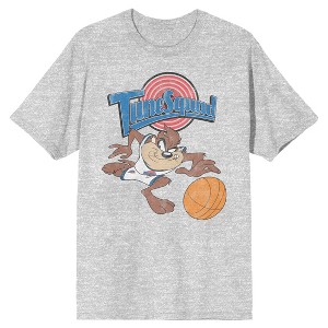 Space Jam 1996 Tune Squad Taz Crew Neck Short Sleeve Athletic Heather Men's T-shirt - 1 of 4