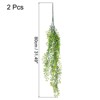 Unique Bargains Plastic Artificial Hanging Plants Fake Ferns Hanging Vines for Wedding 2 Pcs - image 2 of 4