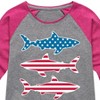 Girls' - Instant Message - 4th of July Shirt Tail Raglan Graphic T-shirt - 2 of 4