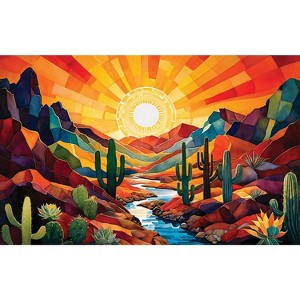 Sunsout Southwestern Sunrise 550 pc Jigsaw Puzzle 71378 - 1 of 4
