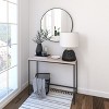 Cesar Circle Brushed Black Aluminum Frame Large Circle Black Round Wall Mirror -The Pop Home - 2 of 4