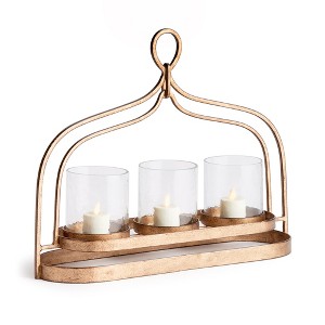 Plum & Post Amara 3-Candle Hurricane - 1 of 4