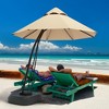Tangkula 11ft Patio Cantilever Hand Push Offset Hanging Umbrella w/ Wheels Base - 2 of 4