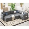 AMERLIFE 2 in 1 Pull Out Sofa Bed with Storage Chaise - 2 of 4