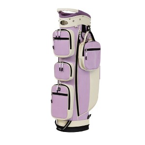 Lady Hampton Canvas Golf Cart Bag 5-Way Padded Top - Lavender / Ivory - 1 of 1