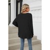 Womens Cardigan V Neck Long Sleeve Twist Front Button Up Sweater Cardigan - 4 of 4