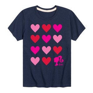 Boys' - Barbie - Barbie Heart Grid Short Sleeve Graphic T-Shirt - 1 of 4