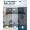 118’’x67’’ Manual Retractable Awning, Freestanding Patio Awning with Crank Handle - 4 of 4