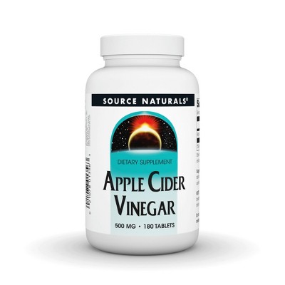 Apple Cider Vinegar 500mg by Source Naturals, Inc.  -  180 Tablet