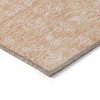 Peach And Ivory Floral Washable Indoor Outdoor Area Rug - 4 of 4