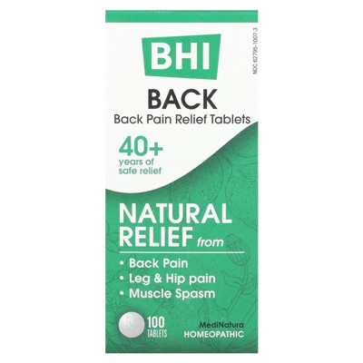 MediNatura BHI, Back Pain Relief Tables, 100 Tablets