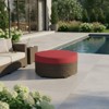 Covers & All Universal 34 in Large Round Ottoman, Jacobean Wicker w / Sunbrella Cushion - 2 of 4