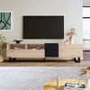 KTMBDW Modern TV Stand with Cabinets& Open Shelves,Console Table for TVs up to 80'',Entertainment Center with Door for Living Room,Bedroom - 2 of 4