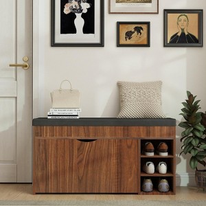 Shelbie 12 Pair Shoe Storage Bench - 1 of 4