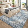 Indoor Vintage Area Rugs For Living Room Retro Low Pile Non Slip Distressed Rug For Bedroom Washable Lightweight Soft Foldable Carpet Home Decor - 4 of 4