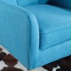 Fabric Mid-Century Armchair with Tufted Back and Extra Padded Cushion - 4 of 4
