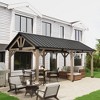 Mondawe 12 x 20 ft. Wood Gazebo Cedar Framed Wooden Gazebo, with Galvanized Steel Gable Hardtop Roof Steel Hardtop Patio Gazebo - 3 of 4