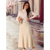 INSPIRE CHIC Women's Elastic High Waist A-Line Ribbed Knit Sweater Skirt - 4 of 4