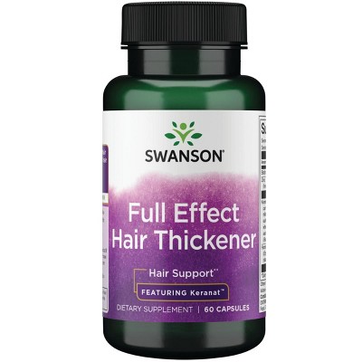 Swanson Ultra Full Effect Hair Thickener - Featuring Keranat, 60 Capsules.