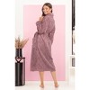 ADR Women's Plush Robe, Women's Plush Bathrobe, Fuzzy Pink Purple Comfy Robe Woman - 4 of 4