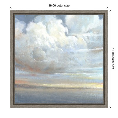 Tim O'Toole Abstract Sky Lithograph on Canvas with Greywash Frame