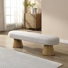 NicBex 49 Inch Ottoman Bench Modern End of Bed Bench with Cushion and Wooden Legs for Living Room, Dining Room, Entryway, Load 300 lb - 2 of 4