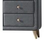 Light Gray Fabric dressers with Six Spacious Drawers and Smooth Side Metal Glides - 3 of 4