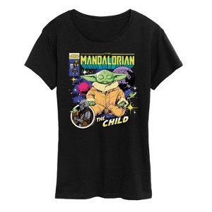 Women's - Star Wars - The Mandalorian Grogu Comic Cover Short Sleeve Graphic T-Shirt - 1 of 4