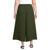 Lands' End Women's Creaseless High Rise Palazzo Crop Pants - 2 of 3