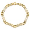 Black Bow Jewelry Men's 7mm 14k Yellow Gold Polished Link Bracelet, 8.5 Inch - 3 of 4
