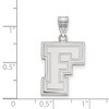 Black Bow Jewelry 14k White Gold Fordham Rams NCAA Large Pendant - 2 of 3