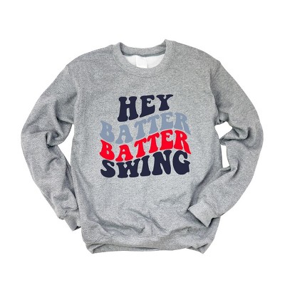 Simply Sage Market Women's Graphic Sweatshirt Batter Batter Swing Stacked