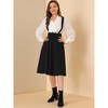 INSPIRE CHIC Women's High Waist Overall Corset Skater Suspender Dresses - 3 of 4